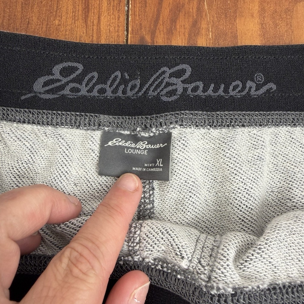 Eddie Bauer Shorts Mens XL Gray Sweat Lounge Activewear Drawstring Pockets - Picture 2 of 6